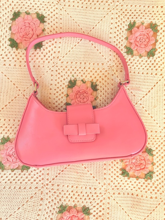 Madden Girl Handbags - Madden Girl Coral Pink Shoulder Bag with Bow Detail